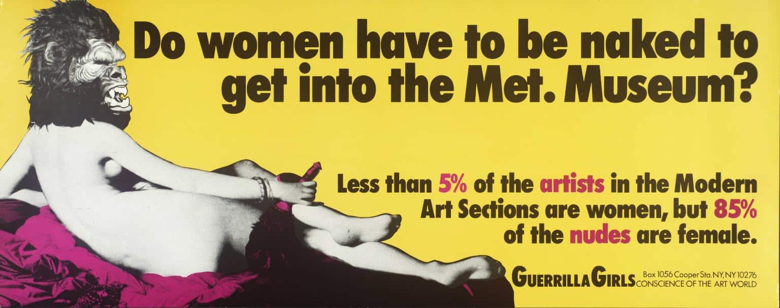 Guerrilla Girls artwork, Do Women Have To Be Naked To Get Into the Met. Museum